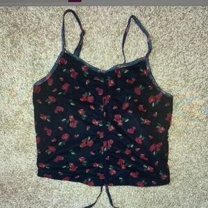 Black and Red Floral Camisole